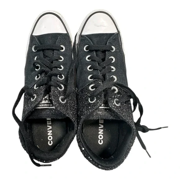 Converse Chuck Taylor All Star Low Top‎ Glitter Black Sneakers Women US 7 - Picture 6 of 12